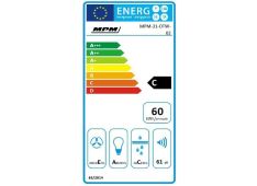 Kuhinjska otočna napa MPM-31-OTW-02, Led luč, tiho delovanje, črne barve