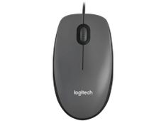 LOGITECH M100 Corded Mouse - BLACK - USB