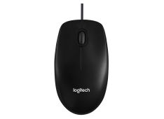 LOGITECH žična miška B100, črna