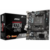 MSI Main Board Desktop A320M-A PRO (SAM4, 2xDDR4, PCI-Ex16, PCI-Ex1, USB3.2, USB2.0, SATA III, HDMI, DVI-D, GLAN) mATX Retail MSI Main Board Desktop A320M-A PRO (SAM4, 2xDDR4, PCI-Ex16, PCI-Ex1, USB3.2, USB2.0, SATA III, HDMI, DVI-D, GLAN) mATX Retail