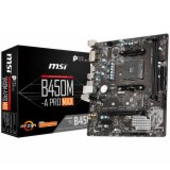 MSI Main Board Desktop B450 (SAM4, 2xDDR4, 1xPCI-Ex16, 1xPCI-Ex1,6 x USB3.2, 6 x USB2.0, 4xSATA III, M.2, DVI-D, HDMI, GLAN) mATX Retail MSI Main Board Desktop B450 (SAM4, 2xDDR4, 1xPCI-Ex16, 1xPCI-Ex1,6 x USB3.2, 6 x USB2.0, 4xSATA III, M.2, DVI-D, HDMI, GLAN) mATX Retail
