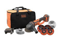 BRUSILNIK KOTNI AKU 18V 4.0Ah + 5 PLOŠČ Black & Decker BCG720M1A5 BRUSILNIK KOTNI AKU 18V 4.0Ah + 5 PLOŠČ Black & Decker BCG720M1A5