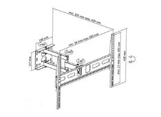 Nosilec TV vrtljiv CABLETECH UCH0199-1, 37-70