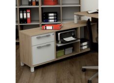 Omara OFIS hrast 401231 128,5x58x39,5 Iveral bela + hrast Omara OFIS hrast 401231 128,5x58x39,5 Iveral bela + hrast