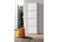 Omara za čevlje SIENNA 44 55,2x27,9x171,3 MDF hrast + bel visok sijaj Omara za čevlje SIENNA 44 55,2x27,9x171,3 MDF hrast + bel visok sijaj