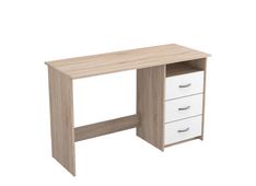 Pisalna miza ARISTOTE hrast  - bela 101000 (101000) 123x50x76,5 Iveral bela + hrast