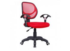 Pisarniški stol DISCO 57x54,5x87-97 Tkanina rdeča