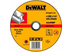 PLOŠČA REZALNA METAL 180x3x22,2mm T1 (S) Dewalt DT42501 PLOŠČA REZALNA METAL 180x3x22,2mm T1 (S) Dewalt DT42501