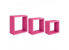 Polica NOEMI 35x35x15,5; 30x30x15,5; 25x25x15,5 MDF roza Polica NOEMI 35x35x15,5; 30x30x15,5; 25x25x15,5 MDF roza