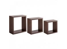 Polica NOEMI 35x35x15,5; 30x30x15,5; 25x25x15,5 MDF wenge Polica NOEMI 35x35x15,5; 30x30x15,5; 25x25x15,5 MDF wenge