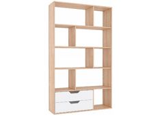 Poličnik BIERA sonoma + bela 110x32x185 Iveral sonoma + bela