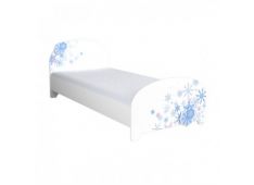 Postelja FLOCONS ležišče: 90x200 Iveral bela + modra Postelja FLOCONS ležišče: 90x200 Iveral bela + modra