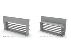 Pravokotna rešetka brez loput 273x126 mm s priključkom 220x90 mm – zlatorumena, Airforce KRASP003