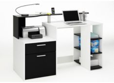 Računalniška miza ORACLE 139,8x55,1x91 Iveral bela + črna Računalniška miza ORACLE 139,8x55,1x91 Iveral bela + črna