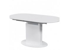 Raztegljiva miza KALINA 120/150x80 MDF bela visok sijaj