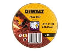 REZALNA PLOŠČA ZA INOX 115X1mmPAK. 10 KOS Dewalt DT3506 REZALNA PLOŠČA ZA INOX 115X1mmPAK. 10 KOS Dewalt DT3506