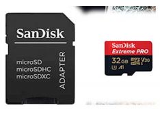 SDHC SANDISK MICRO 32GB EXTREME PRO, 100/90MB/s, UHS-I Speed Class 3, V30, adapter - SDSQXCG-032G-GN6MA - 619659155414