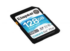 SDXC KINGSTON 128GB Canvas GO Plus, 170/90MB/s,  C10, UHS-I, U3, V30 - SDG3/128GB - 740617301458