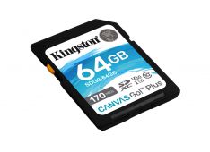 SDXC KINGSTON 64GB Canvas GO Plus, 170/70MB/s,  C10, UHS-I, U3, V30 - SDG3/64GB - 740617301397