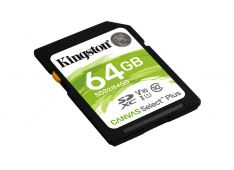 SDXC KINGSTON 64GB CANVAS SELECT Plus, 100MB/s, C10 UHS-I U1 V10 - SDS2/64GB - 740617297973