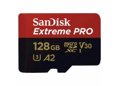 SDXC SANDISK MICRO 128GB EXTREME PRO, 170/90MB/s, UHS-I Speed Class 3, V30, adapter - SDSQXCY-128G-GN6MA - 619659169817