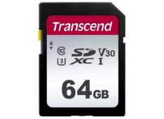 SDXC TRANSCEND 64GB 300S, 95/45MB/s, C10, UHS-I Speed Class 3 (U3), V30 - TS64GSDC300S - 760557841104