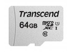 SDXC TRANSCEND MICRO 64GB 300S, 95/45MB/s, C10, UHS-I Speed Class 3 (U3), V30 - TS64GUSD300S - 760557841050