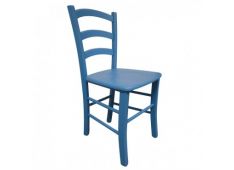 Stol PAESANA masivno sedišče 43x43x86 Les modra