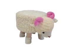 Tabure SHEEP (bela) 39x28x28 Tkanina flannelette bela