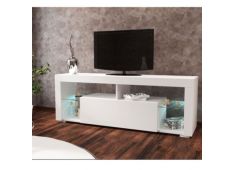 TV komoda MODESTO (bela) 140x34x50 MDF+Iveral bela