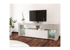 TV komoda MODESTO (sonoma + bela) 140x34x50 MDF+Iveral sonoma + bela