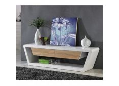 TV miza VIVALDI 160x40x45 MDF sonoma hrast + bela TV miza VIVALDI 160x40x45 MDF sonoma hrast + bela