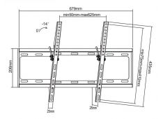 Univerzalni LED TV nosilec CABLETECH 37-70 Univerzalni LED TV nosilec CABLETECH 37-70