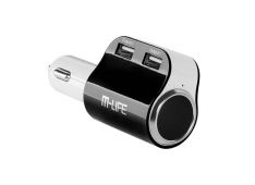 USB avto - polnilec M-LIFE 12V / 5V 3,1A, 2 x USB, 1x avto vtičnica