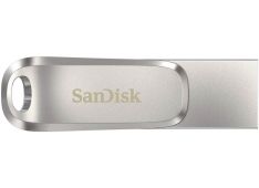 USB C & USB DISK SanDisk 128GB Ultra Dual LUXE, 3.1, srebrn, kovinski, branje do 150MB/s - SDDDC4-128G-G46 - 619659179069