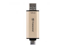 USB C & USB DISK TRANSCEND 128GB 930C, 3.2, 420/400MB/s, zlat, kovinski, TLC - TS128GJF930C - 760557850328