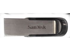 USB DISK SANDISK 128GB ULTRA FLAIR, 3.0, srebrn, kovinski, brez pokrovčka - SDCZ73-128G-G46 - 619659136710