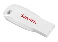 USB DISK SANDISK 16GB CRUZER BLADE BELA, 2.0, bel , brez pokrovčka - SDCZ50C-016G-B35W - 619659099237