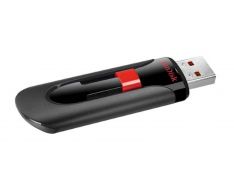 USB DISK SANDISK 32GB CRUZER GLIDE, 2.0, črno-rdeč, drsni priključek - SDCZ60-032G-B35 - 619659075576
