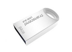 USB DISK TRANSCEND 64GB JF 710, 3.1, srebrn, kovinski, micro format - TS64GJF710S - 760557830191