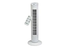 Ventilator stoječi FIRST, 79cm, timer, upravljalec, bela barva