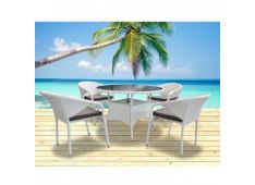 Vrtna garnitura COFFETIME Miza: 110x78; Stol: 57x66x78 PVC ratan bela Vrtna garnitura COFFETIME Miza: 110x78; Stol: 57x66x78 PVC ratan bela
