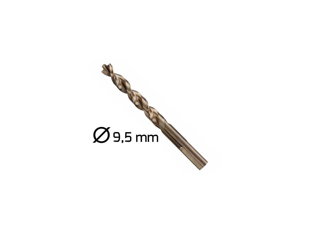 Foret Métal HSS-G Dewalt 9,5mm | Pointe Pilot Point | Revêtement Oxyde Doré | Pour Acier, Bois, PVC