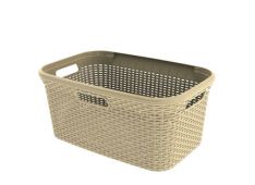 Curver, Košara Za Perilo Ratan, 40 L, Bela Curver, Košara Za Perilo Ratan, 40 L, Bela