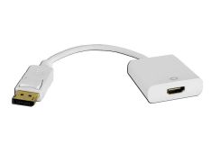 Adapter Displayport M. - HDMI Ž.,20cm, bela barva