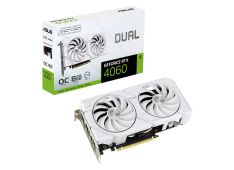 ASUS Dual GeForce RTX 4060 EVO White OC Edition 8GB GDDR6 (DUAL-RTX4060-O8G-EVO-WHITE) grafična kartica, PCIe 4.0, 1xHDMI 2.1a, 3xDisplayPort 1.4a ASUS Dual GeForce RTX 4060 EVO White OC Edition 8GB GDDR6 (DUAL-RTX4060-O8G-EVO-WHITE) grafična kartica, PCIe 4.0, 1xHDMI 2.1a, 3xDisplayPort 1.4a