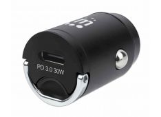 Avtopolnilec USB C 30 W mini MANHATTAN, 1xUSB C (PD 3.0), črne barve - 102421 - 766623102421