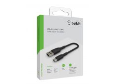 Belkin BOOST CHARGE  USB-C USB-A  kabel črn 15 cm - CAB001bt0MBK - 745883788460
