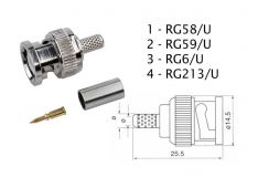 BNC konektor RG59U za krimpanje BNC konektor RG59U za krimpanje