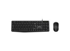 CANYON SET-1, komplet USB standardne tipkovnice, 104 tipk, odporna na vodo, z optično 3D žično miško 1000 DPI, USB2.0, črna CANYON SET-1, komplet USB standardne tipkovnice, 104 tipk, odporna na vodo, z optično 3D žično miško 1000 DPI, USB2.0, črna